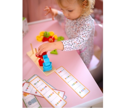 WOOPIE GREEN Układanka Montessori Piramidka Zwierzątka 27 el. FSC