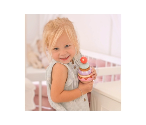 WOOPIE GREEN Drewniane Lody Układanka Montessori Cukiernia 12 el. FSC