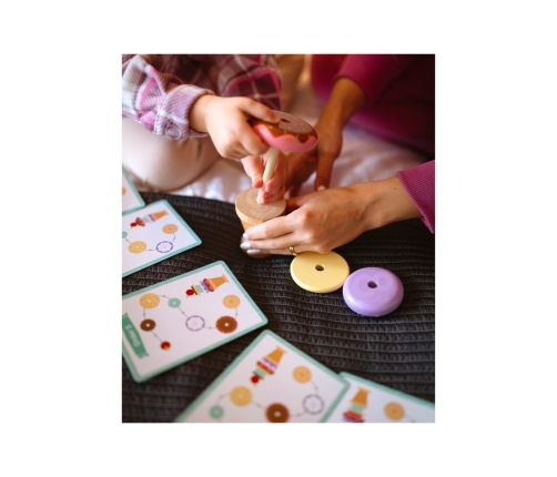 WOOPIE GREEN Drewniane Lody Układanka Montessori Cukiernia 12 el. FSC