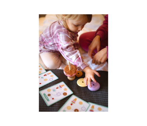 WOOPIE GREEN Drewniane Lody Układanka Montessori Cukiernia 12 el. FSC