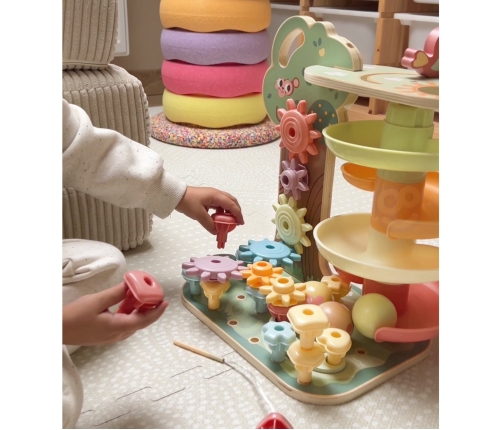 WOOPIE GREEN Drzewko Aktywności Kulodrom Montessori 4w1 FSC