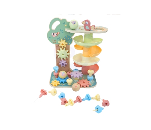 WOOPIE GREEN Drzewko Aktywności Kulodrom Montessori 4w1 FSC