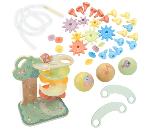 WOOPIE GREEN Drzewko Aktywności Kulodrom Montessori 4w1 FSC