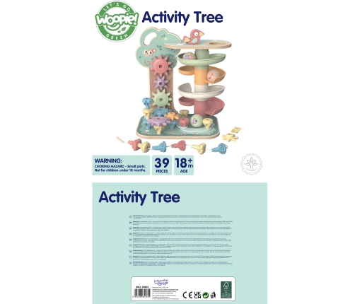 WOOPIE GREEN Drzewko Aktywności Kulodrom Montessori 4w1 FSC