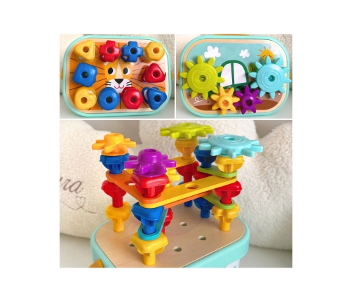 WOOPIE GREEN Konstrukcyjny BOX Motoryczny Montessori 12w1 FSC