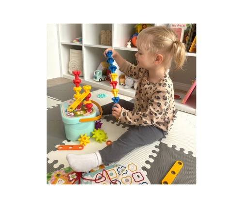 WOOPIE GREEN Konstrukcyjny BOX Motoryczny Montessori 12w1 FSC