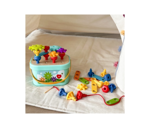 WOOPIE GREEN Konstrukcyjny BOX Motoryczny Montessori 12w1 FSC