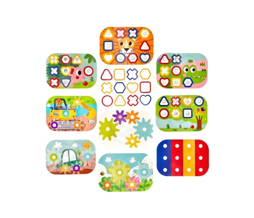 WOOPIE GREEN Konstrukcyjny BOX Motoryczny Montessori 12w1 FSC