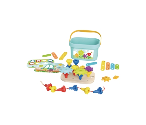 WOOPIE GREEN Konstrukcyjny BOX Motoryczny Montessori 12w1 FSC