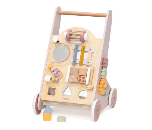 VIGA PolarB Drewniany Pchacz Chodzik Różowy Edukacyjny