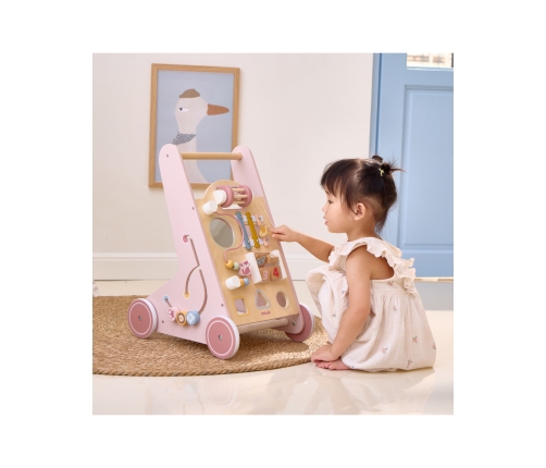 VIGA PolarB Drewniany Pchacz Chodzik Różowy Edukacyjny