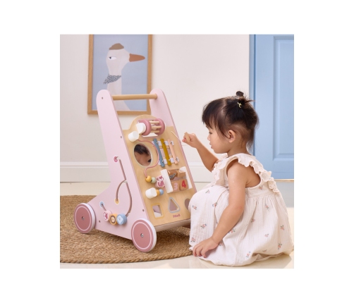 VIGA PolarB Drewniany Pchacz Chodzik Różowy Edukacyjny