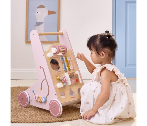 VIGA PolarB Drewniany Pchacz Chodzik Różowy Edukacyjny
