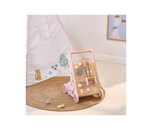 VIGA PolarB Drewniany Pchacz Chodzik Różowy Edukacyjny