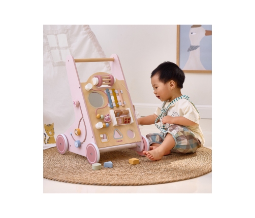 VIGA PolarB Drewniany Pchacz Chodzik Różowy Edukacyjny