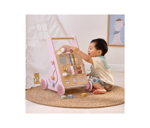 VIGA PolarB Drewniany Pchacz Chodzik Różowy Edukacyjny