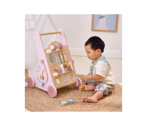 VIGA PolarB Drewniany Pchacz Chodzik Różowy Edukacyjny