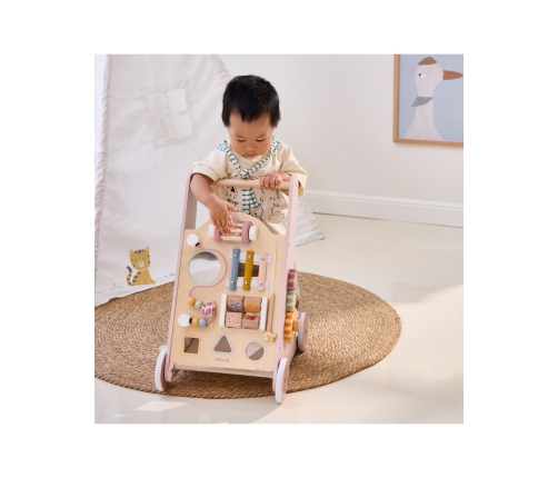 VIGA PolarB Drewniany Pchacz Chodzik Różowy Edukacyjny