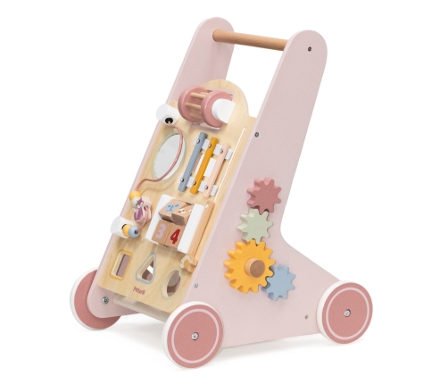 VIGA PolarB Drewniany Pchacz Chodzik Różowy Edukacyjny