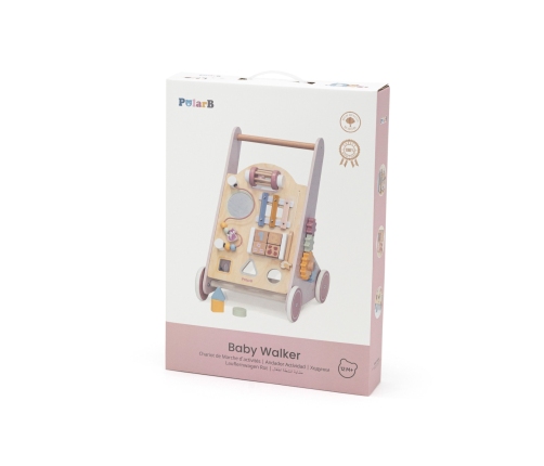 VIGA PolarB Drewniany Pchacz Chodzik Różowy Edukacyjny