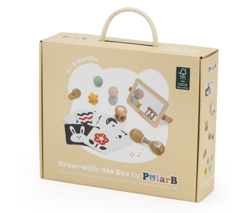 VIGA Zestaw Zabawek Edukacyjnych Pudełko Box od urodzenia do 6 miesiąca