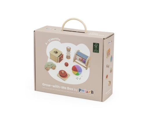 VIGA Zestaw Zabawek Edukacyjnych Pudełko Box od 6 miesiąca do 12 miesiąca