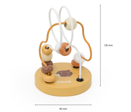 VIGA PolarB Drewniany Poręczny Labirynt Przeplatanka Pętla Motoryczna 1szt