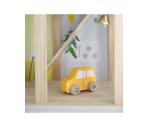 VIGA Zestaw Drewniany Domek dla Lalek z Laleczkami i Akcesoriami