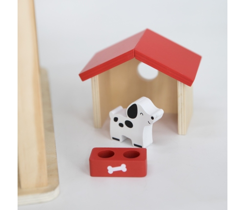 VIGA Zestaw Drewniany Domek dla Lalek z Laleczkami i Akcesoriami