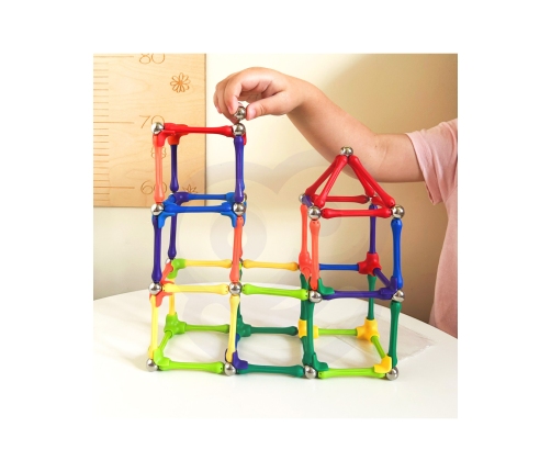 WOOPIE Klocki Magnetyczne Konstrukcyjne Układanka 110 el._8SZT