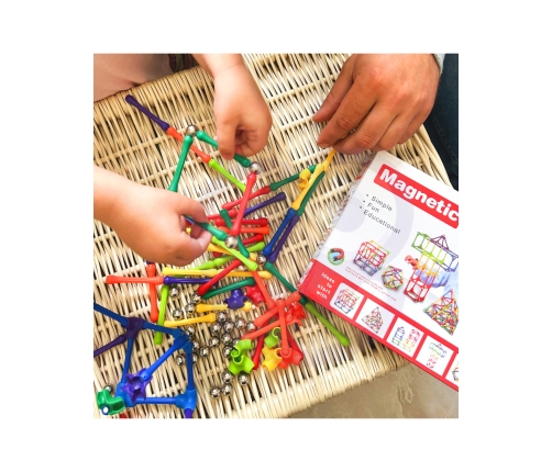 WOOPIE Klocki Magnetyczne Konstrukcyjne Układanka 110 el._8SZT