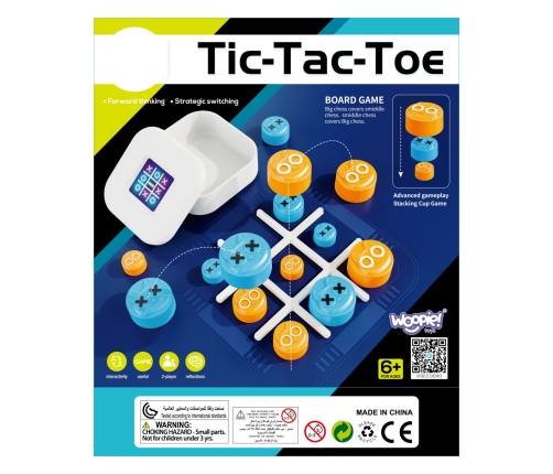 WOOPIE Przenośna Gra Logiczna Kółko i Krzyżyk Kotki w Pudełku