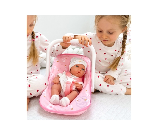 WOOPIE ROYAL Zestaw Lalka Bobas 30,5 cm + Nosidełko Różowe