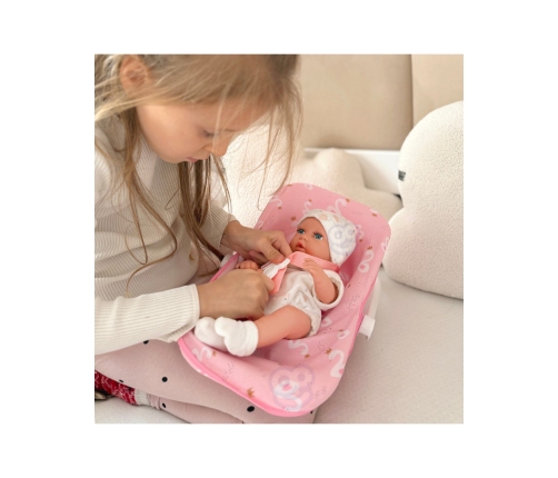 WOOPIE ROYAL Zestaw Lalka Bobas 30,5 cm + Nosidełko Różowe