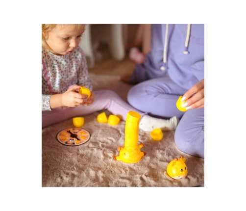 WOOPIE Gra Zręcznościowa Żyrafka Układanie Kubeczków