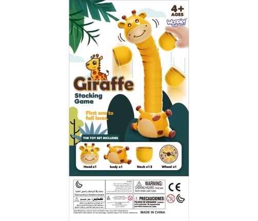 WOOPIE Gra Zręcznościowa Żyrafka Układanie Kubeczków