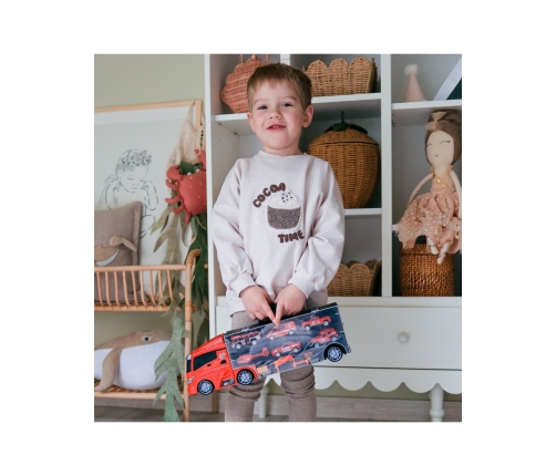 WOOPIE Zestaw Ciężarówka Transporter 3w1 Czerwony 11 el.