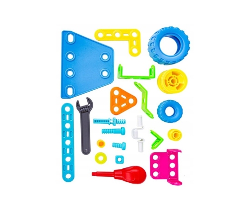 WOOPIE Zestaw Pojazdów Klocki Konstrukcyjny 6w1 STEM