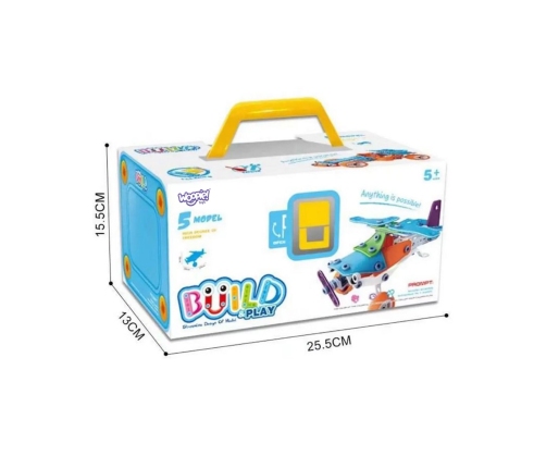 WOOPIE Zestaw Pojazdów Klocki Konstrukcyjne 5w1 STEM