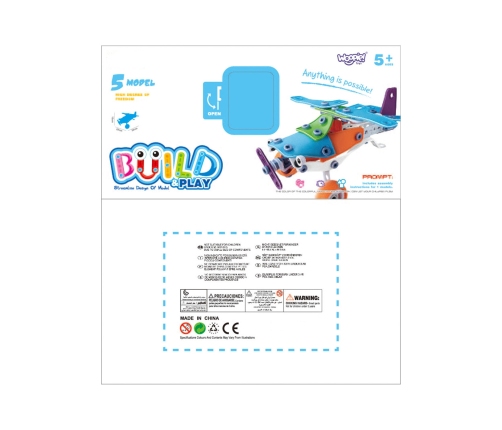 WOOPIE Zestaw Pojazdów Klocki Konstrukcyjne 5w1 STEM