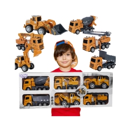 WOOPIE Wielki Zestaw Auta Budowlane 6w1