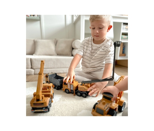 WOOPIE Wielki Zestaw Auta Budowlane 6w1