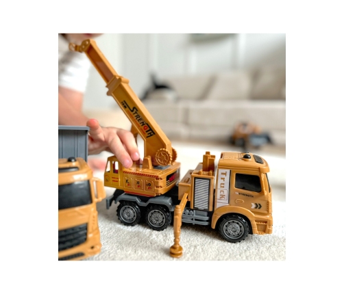 WOOPIE Wielki Zestaw Auta Budowlane 6w1