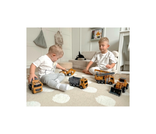 WOOPIE Wielki Zestaw Auta Budowlane 6w1