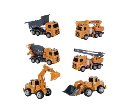 WOOPIE Wielki Zestaw Auta Budowlane 6w1