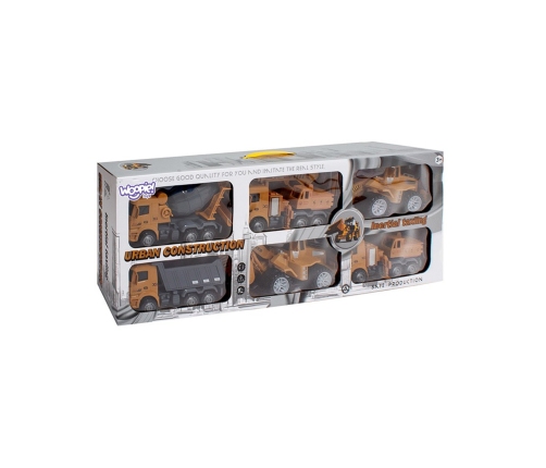 WOOPIE Wielki Zestaw Auta Budowlane 6w1