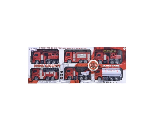 WOOPIE Zestaw Auta Straż Pożarna 6w1