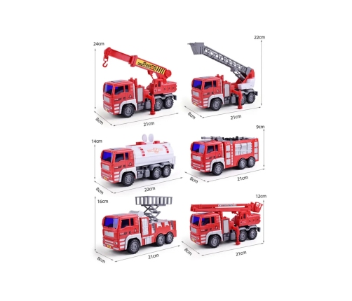 WOOPIE Zestaw Auta Straż Pożarna 6w1