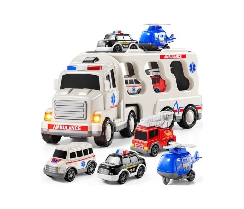 WOOPIE Laweta Drogowa zestaw 5 Aut - Ambulans