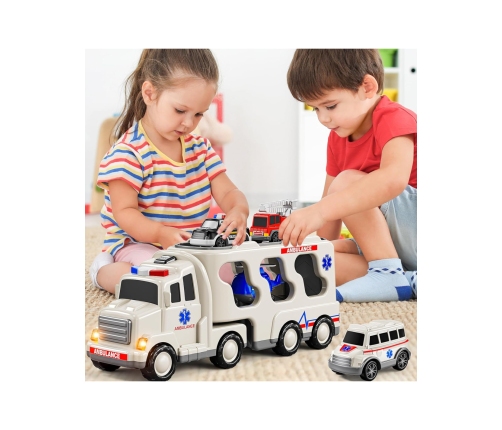 WOOPIE Laweta Drogowa zestaw 5 Aut - Ambulans